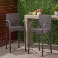 Stackable Wicker Outdoor Bar Stool (2-Pack) V45733