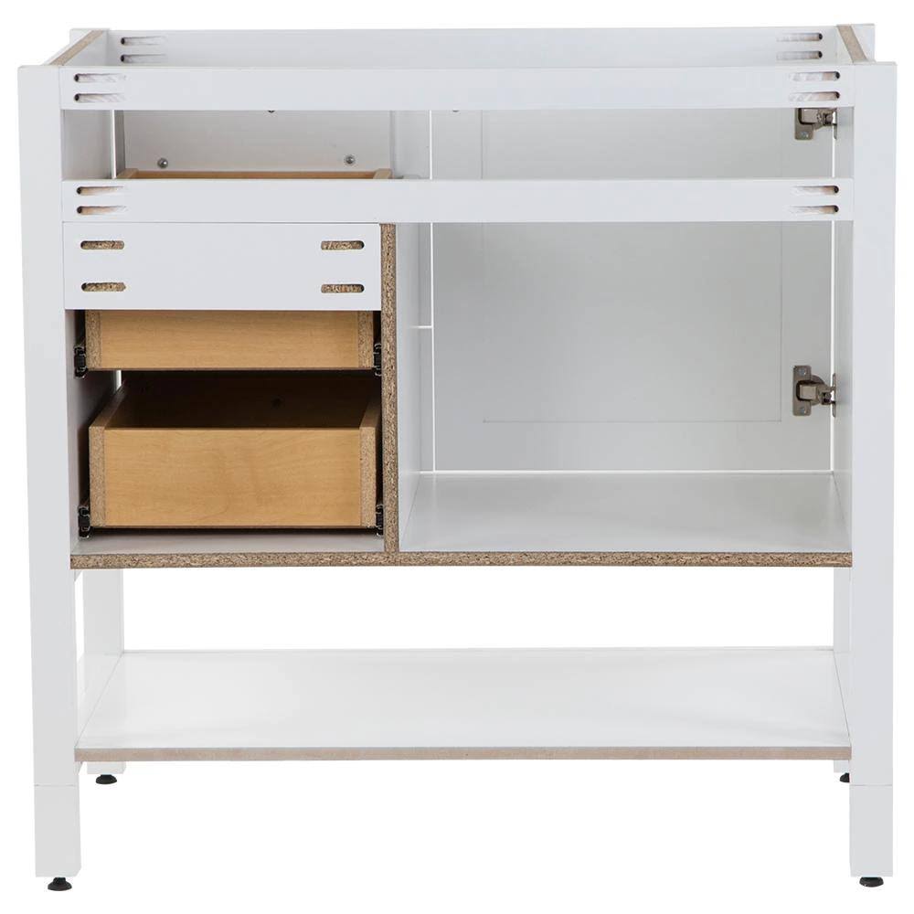 White 36 in. W x 22 in. D x 34 in. H Bath Vanity Cabinet E9690