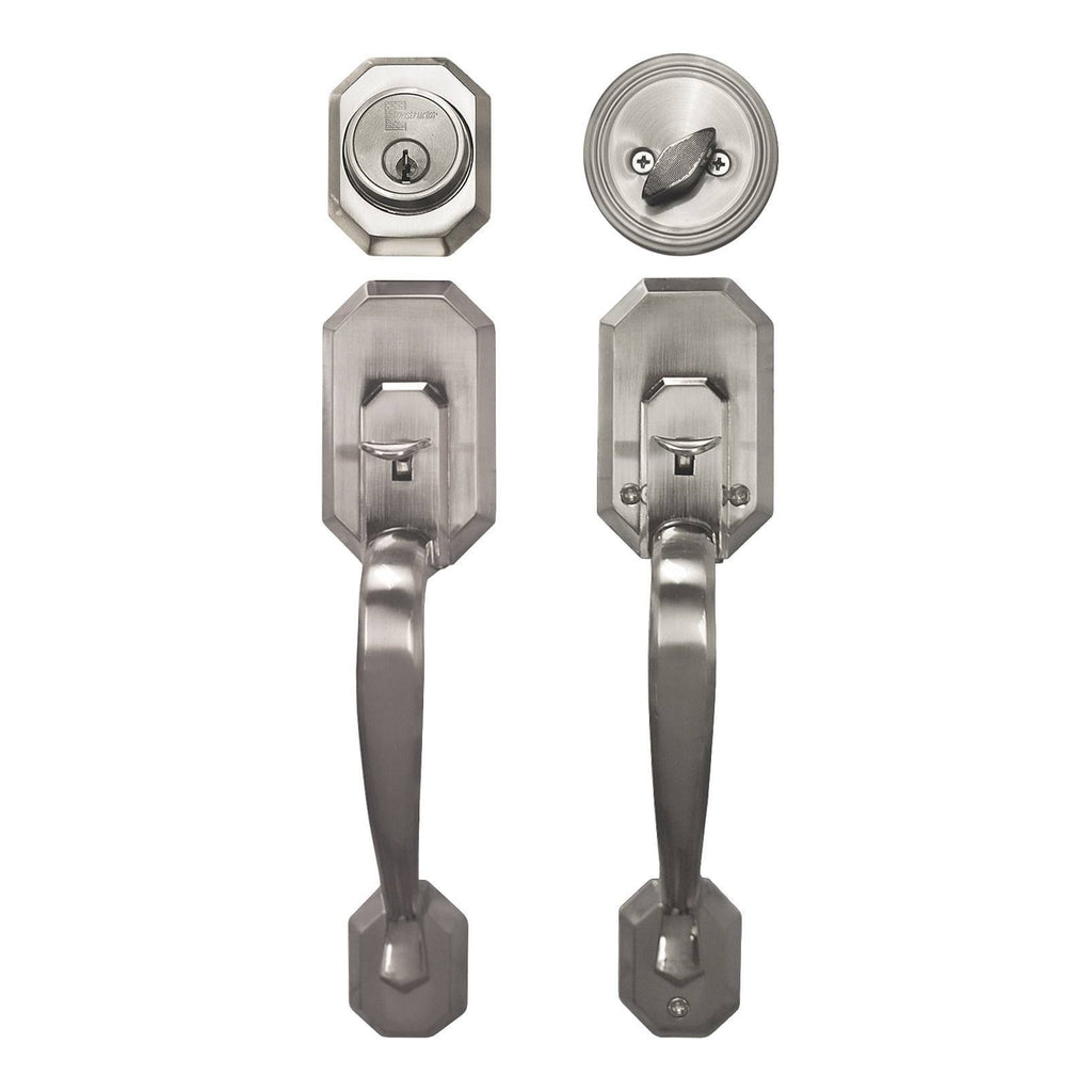 Satin Nickel Entry Handle Set Door Lock B613016