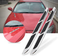 2pcs Car Hood Side Air Flow Vent Cover Grille Decorative Trim Sticker E696510