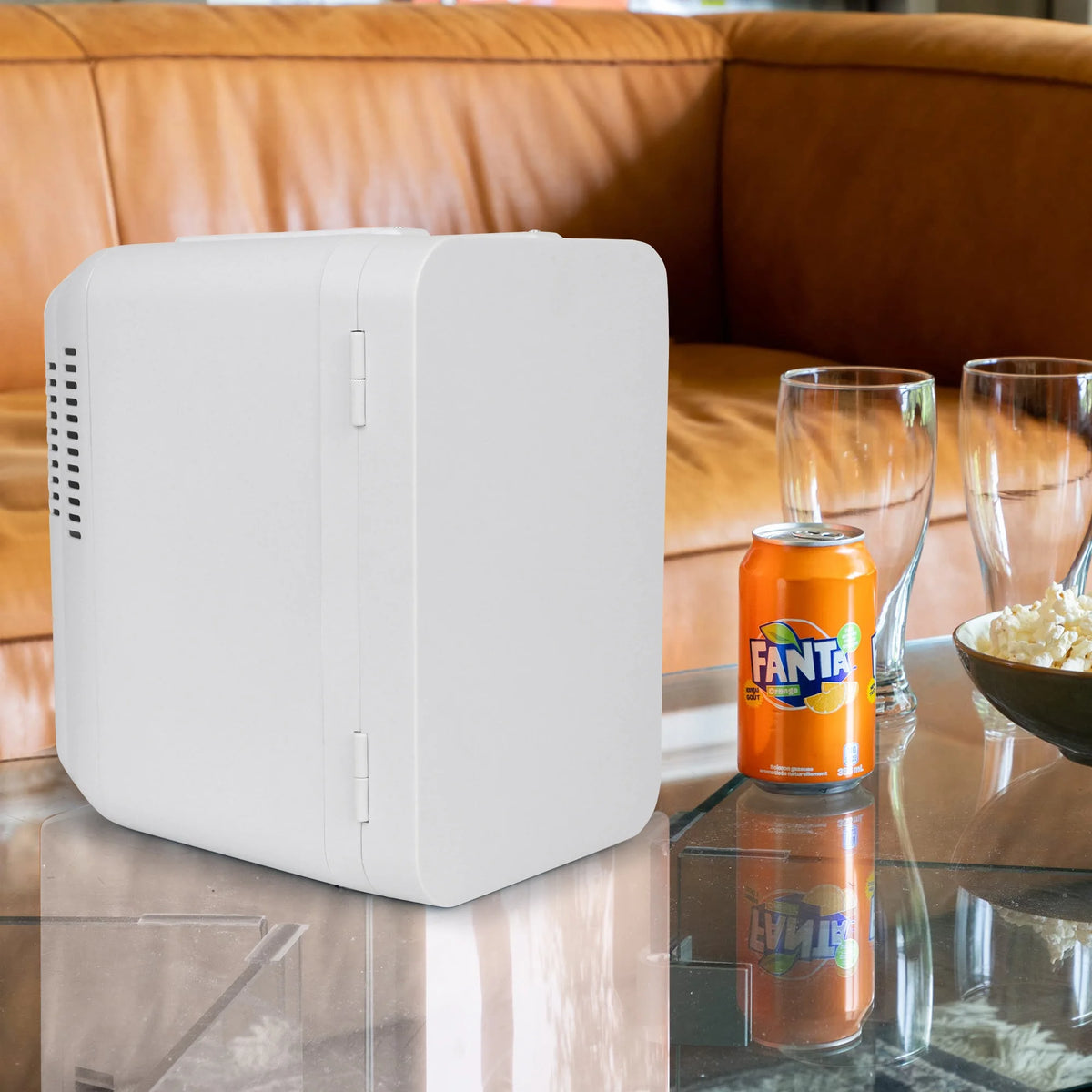 White 8 Liter Portable Cooler and Warmer Mini Refrigerator T592032