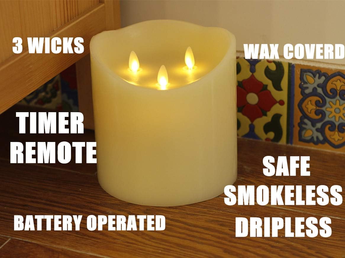 Ivory 3-Wicks Decorative Candle H137