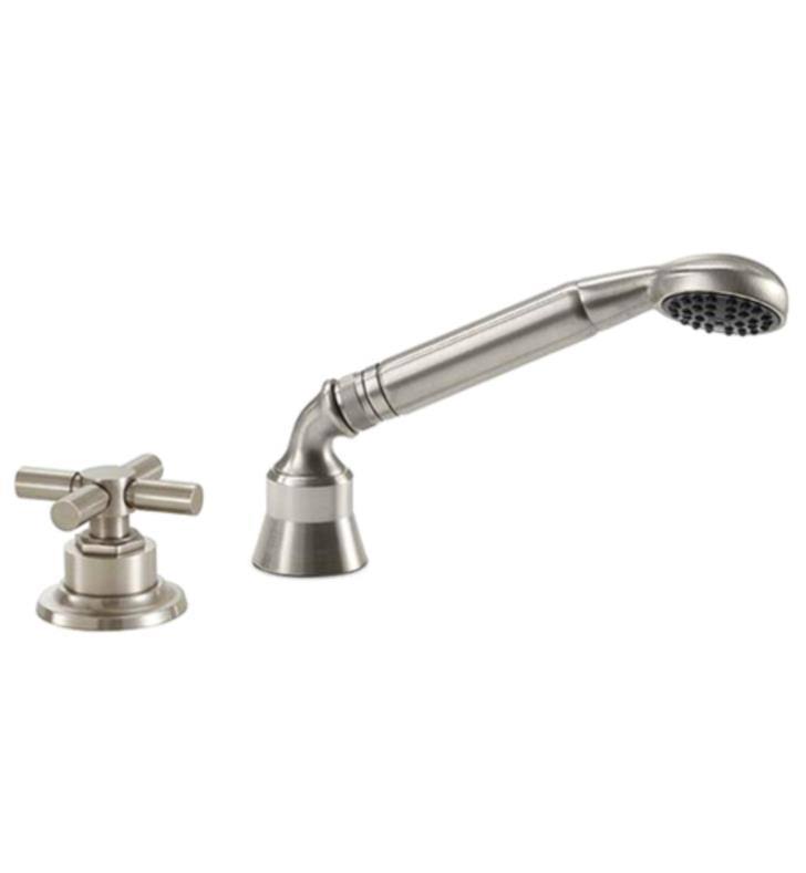 Black Contemporary Roman Tub Handshower and Cross Diverter Trim G568