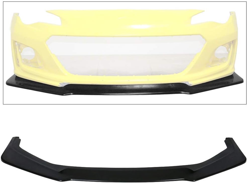Front Bumper Lip Unpainted Black PU Bumper Spoiler Splitter S7249