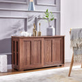 Warm White Kitchen Storage Sideboard with Sliding Door A449800