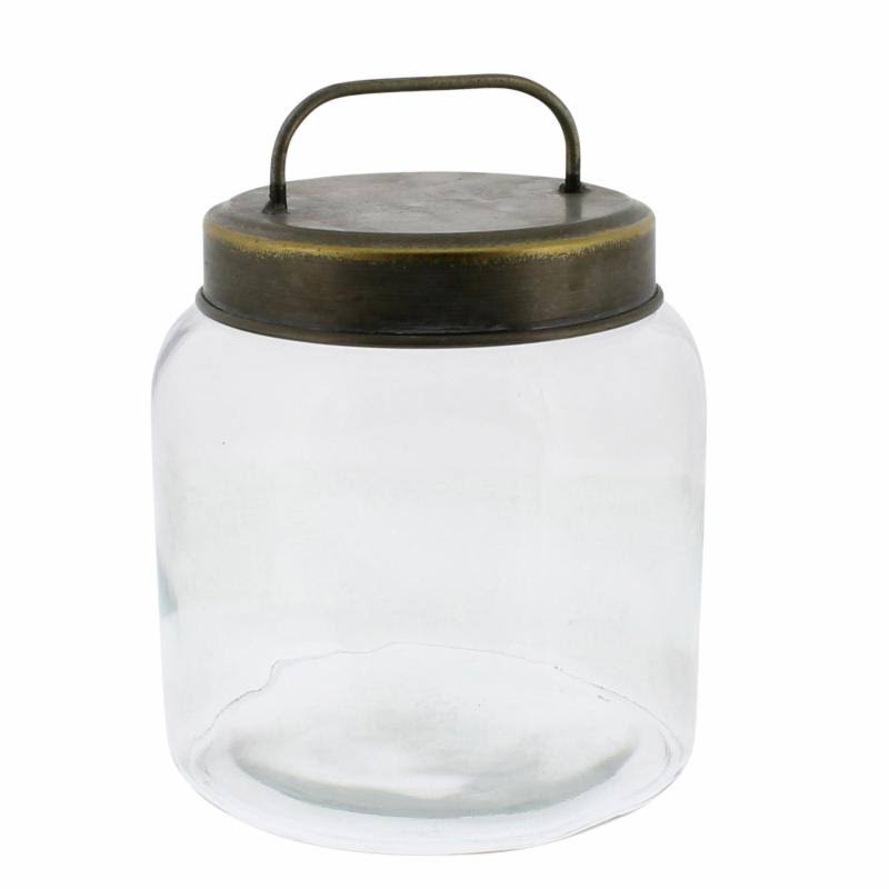 Clear Canister with Metal Lid S469