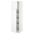 White High Cabinet with Door and Wire Baskets D687319