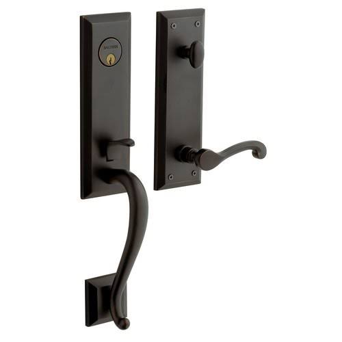 Satin Brass & Black Classic Lever Handleset W9111