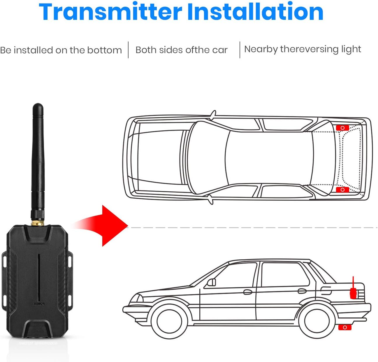 Wireless Backup Camera with Rear View Mirror Monitor S638318