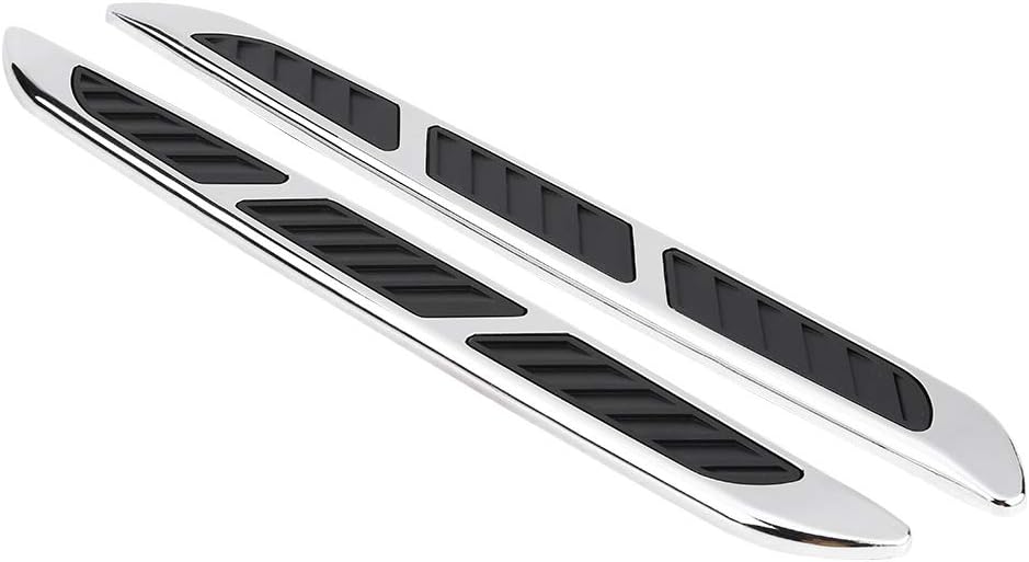 2pcs Car Hood Side Air Flow Vent Cover Grille Decorative Trim Sticker E696510