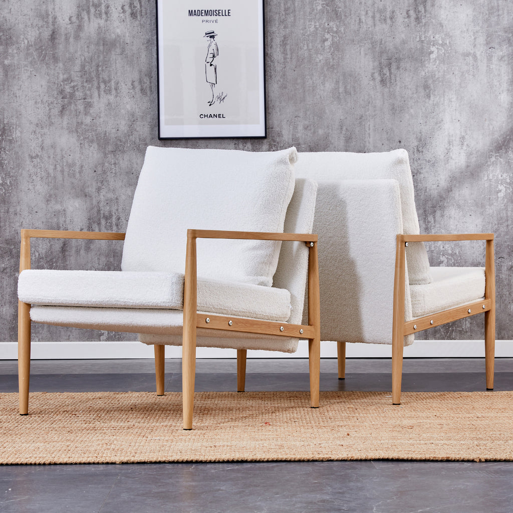 Modern Sofa Chair Set with Velvet Accent F365284