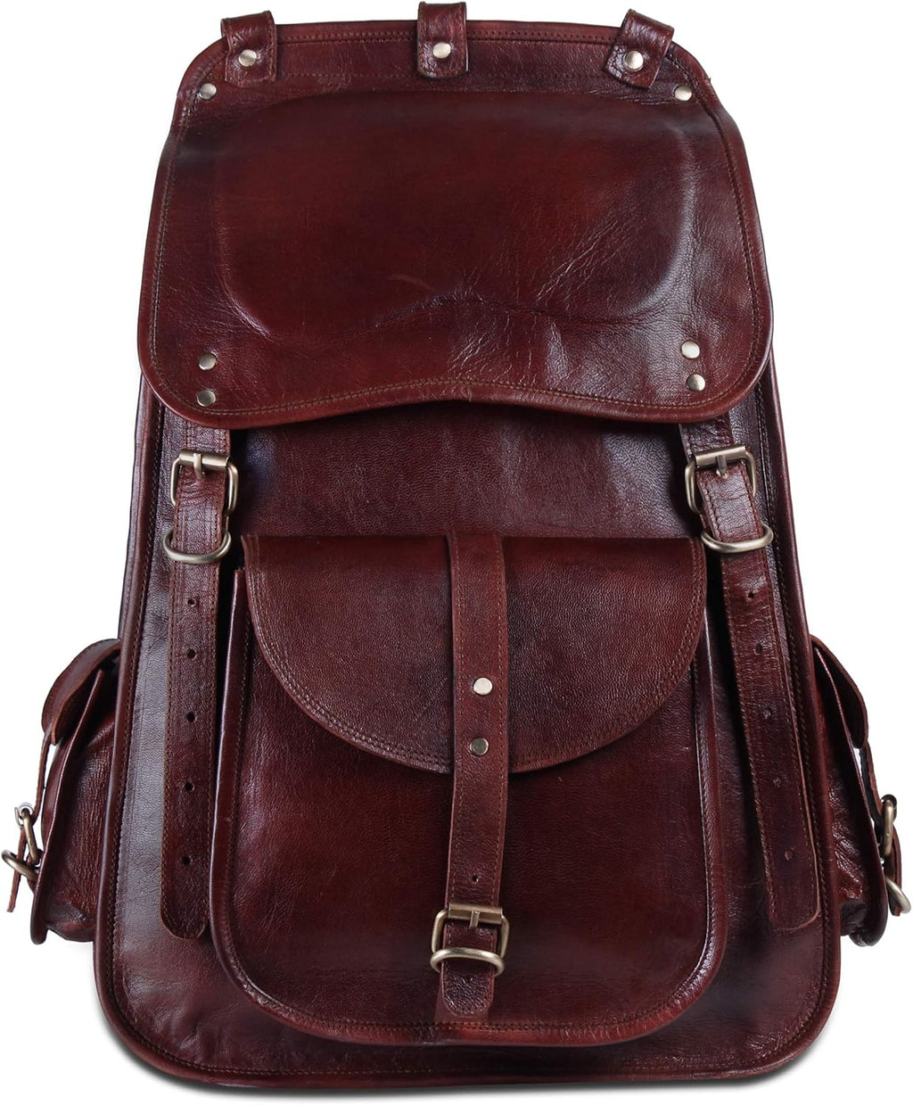 Vintage Full Grain Leather Laptop Backpack N857