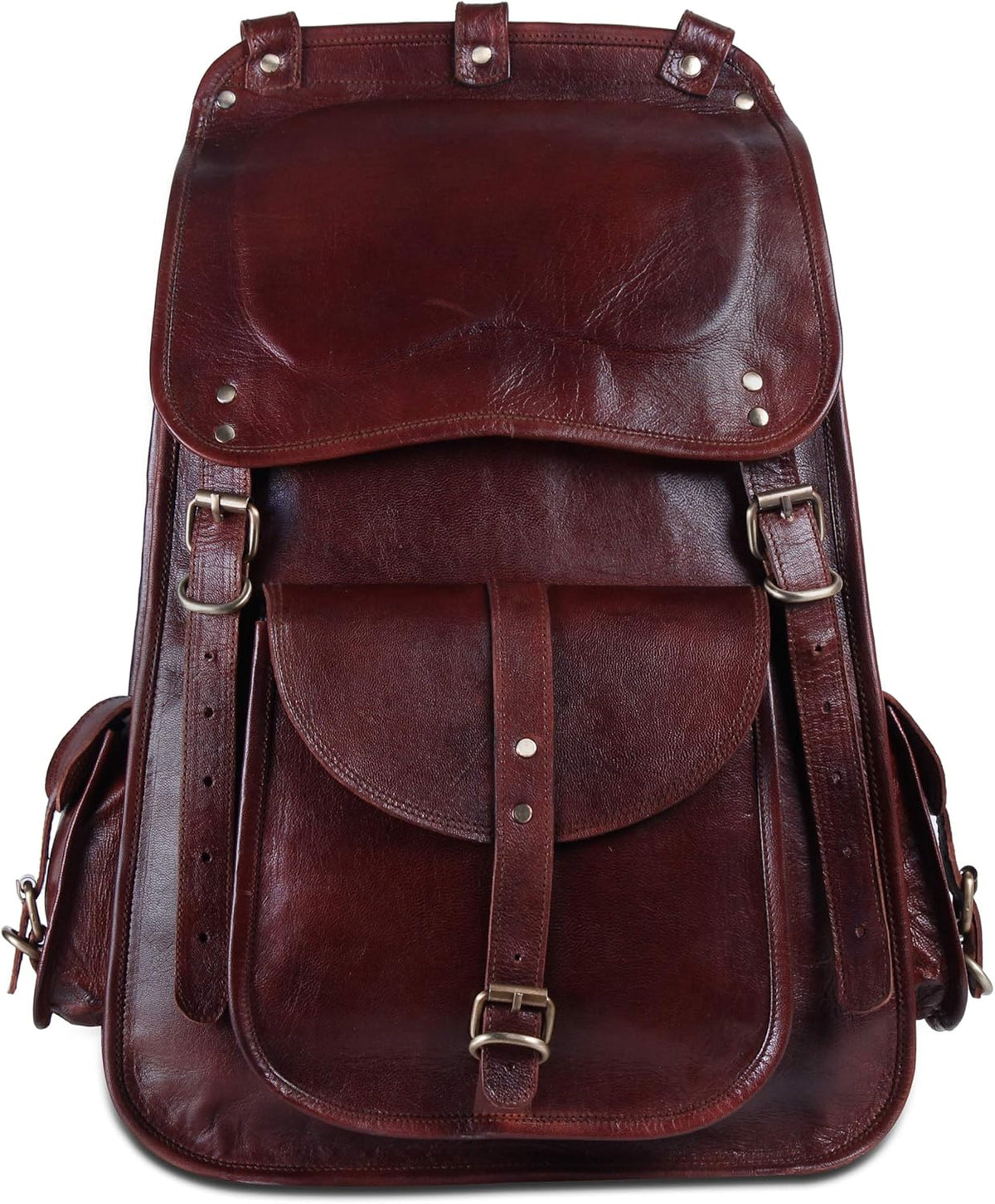 Vintage Full Grain Leather Laptop Backpack N857