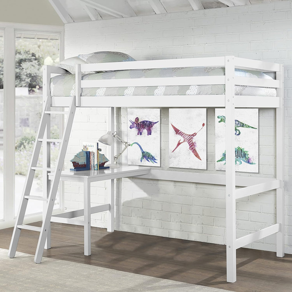 Twin Loft Bed, White L614
