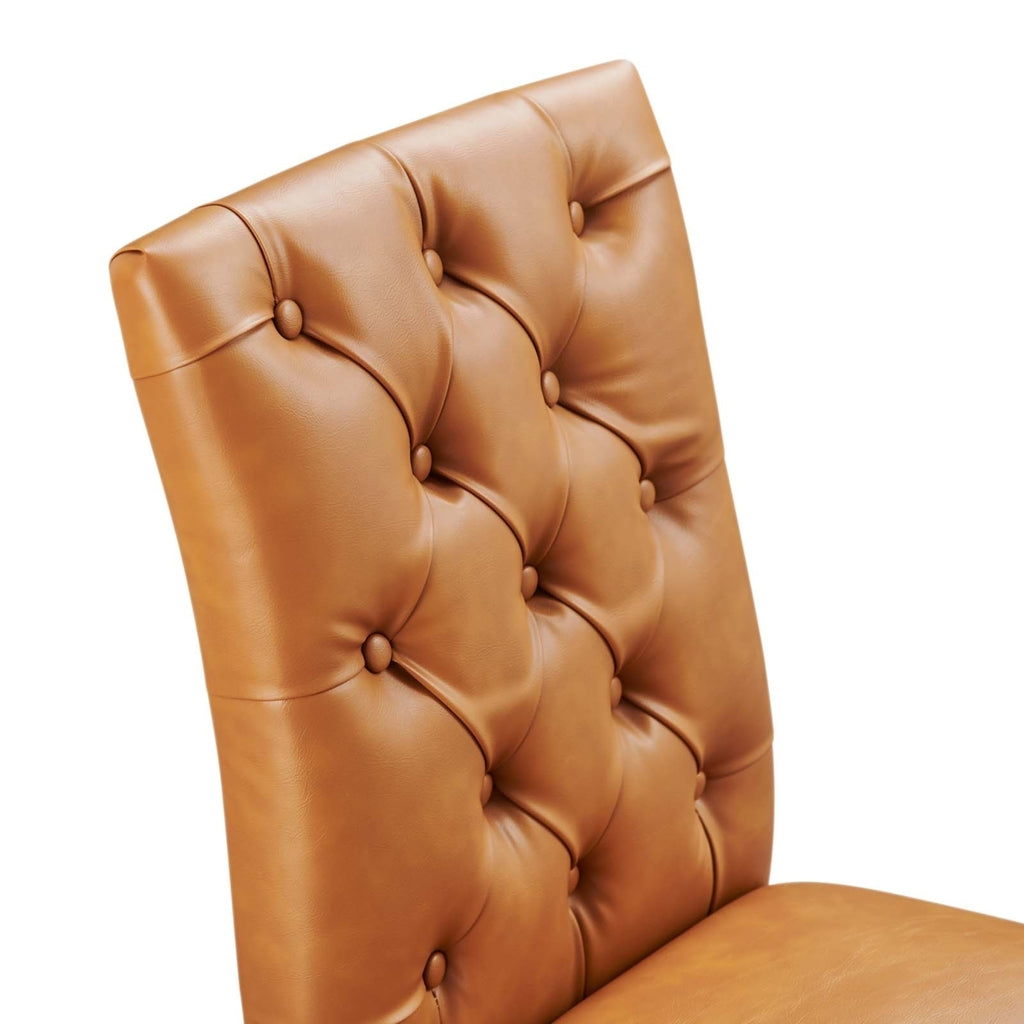 Tan Vegan Leather Dining Chair V817893