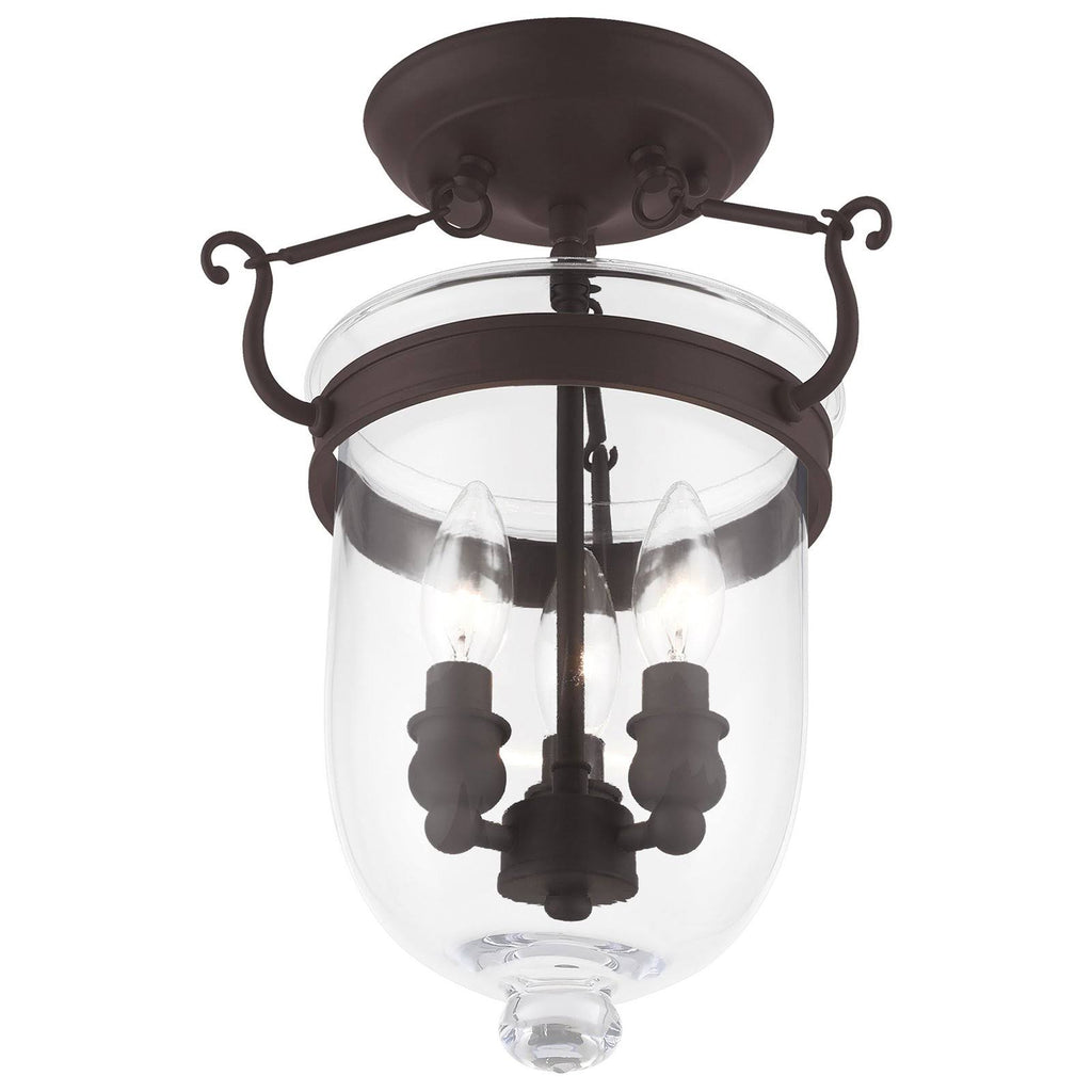 Polished Nickel 3 Light Ceiling Mount F71806