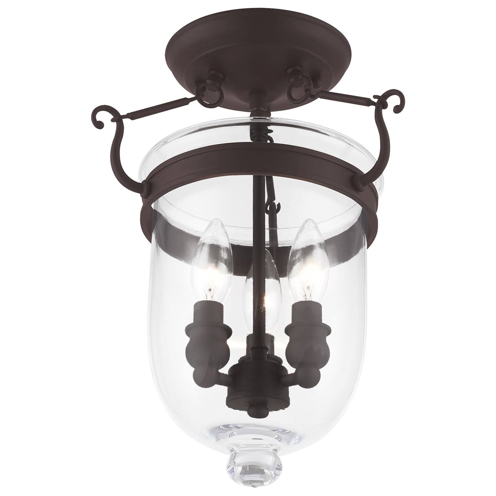 Polished Nickel 3 Light Ceiling Mount F71806