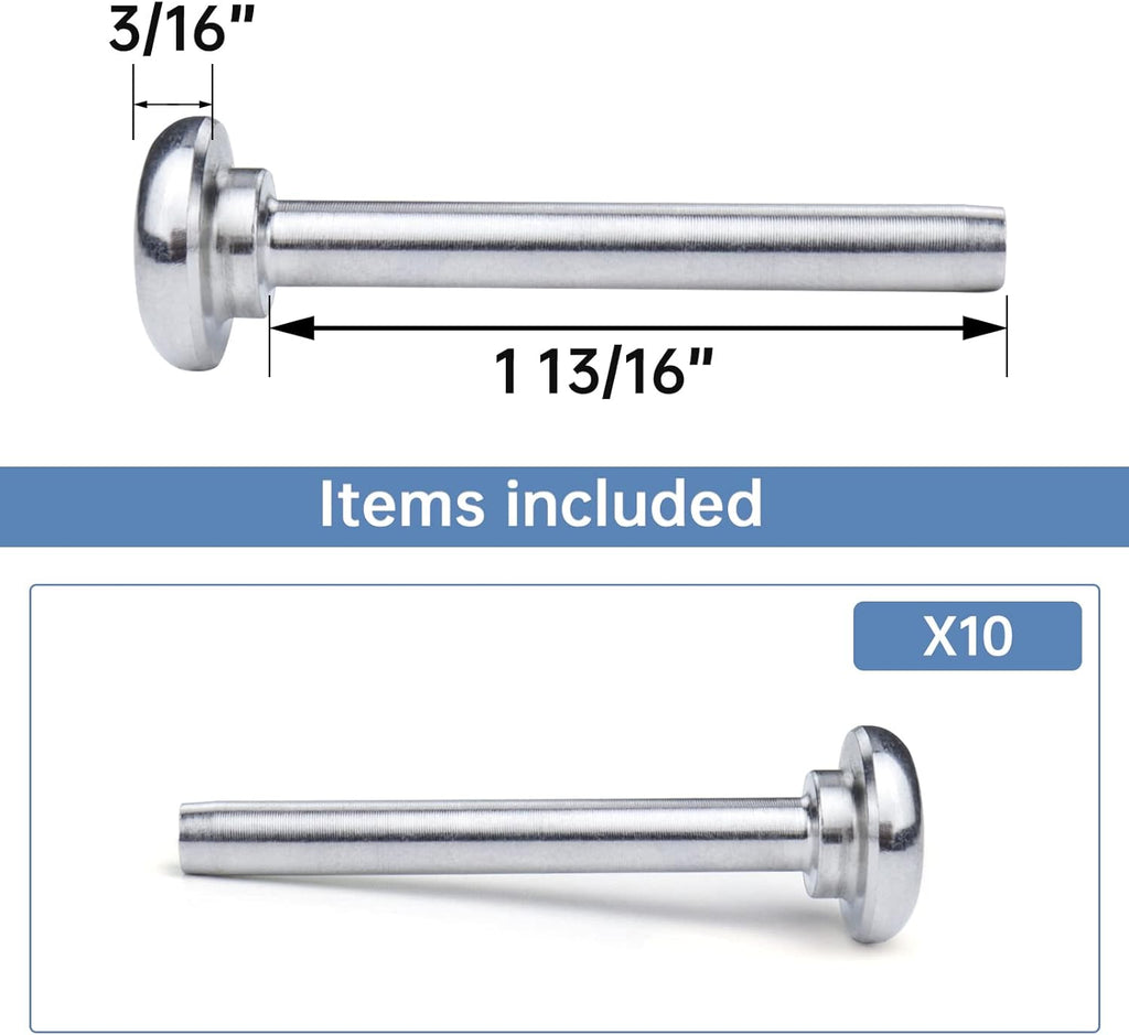 10Pair Cable Railing Kit Invisible 1/8 Swage Tensioner T316 Stainless Steel S662