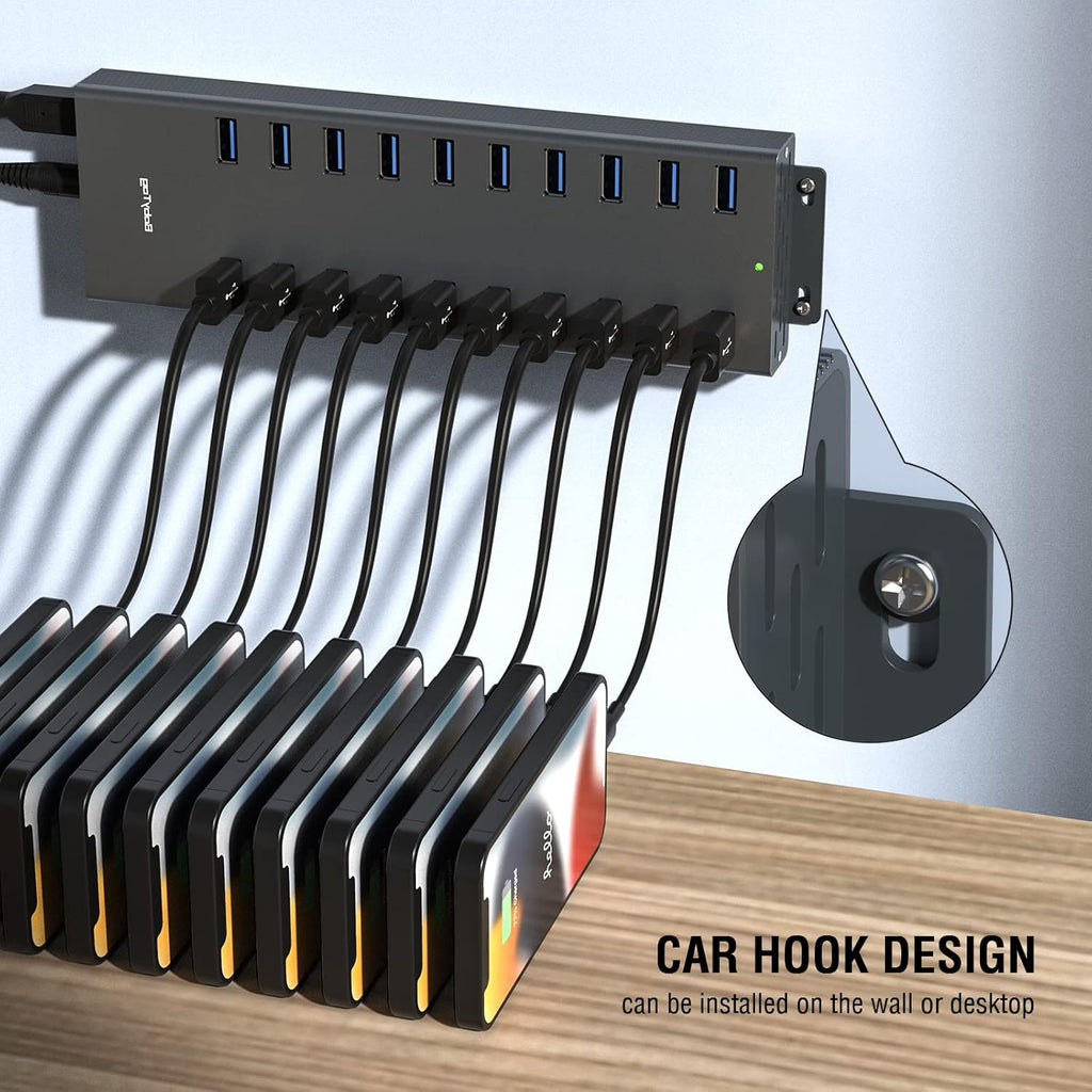 Powered USB hub 20 Ports with 12V/8A-120W Power and Data Cable D86129