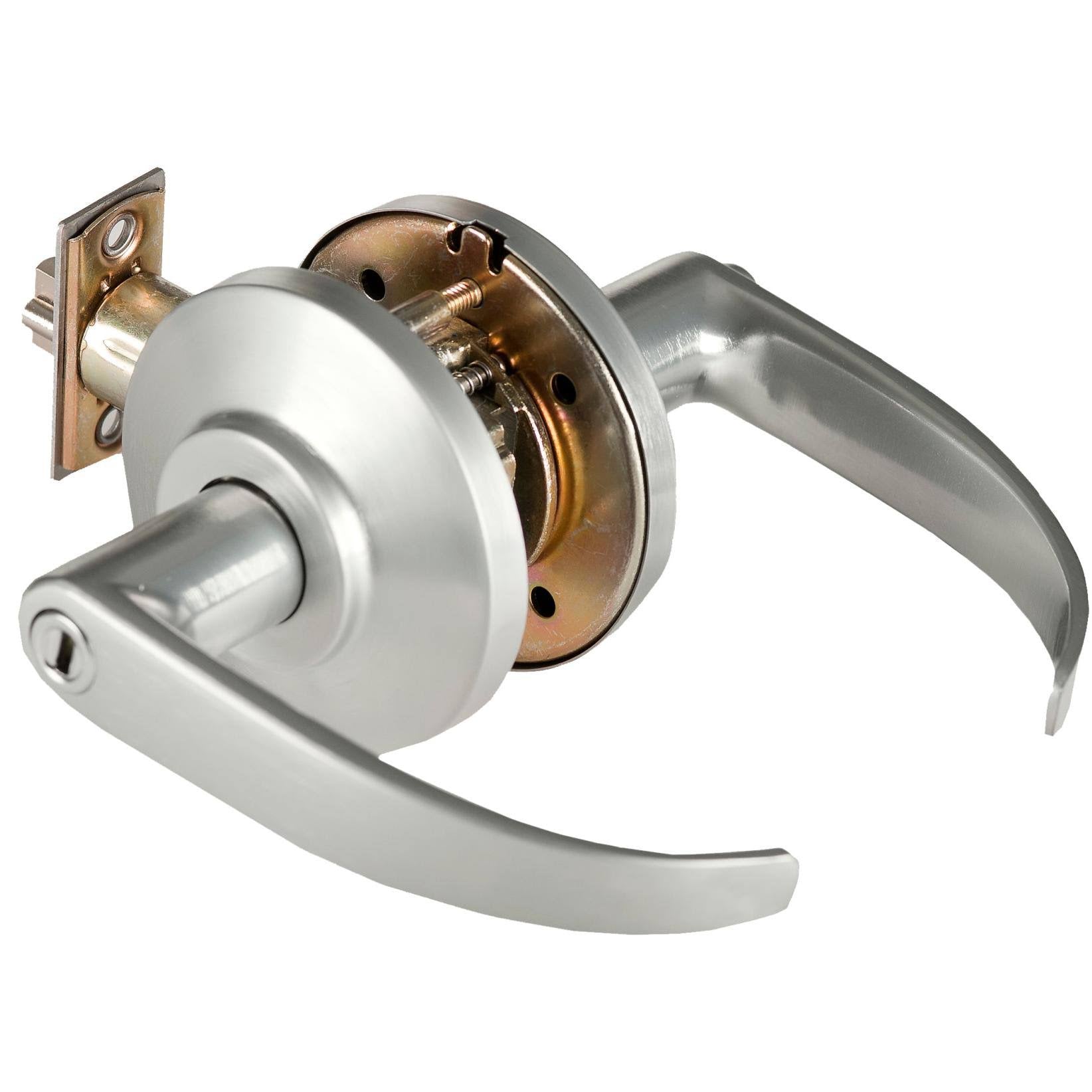 Satin Chrome Privacy Door Lever Set S98612