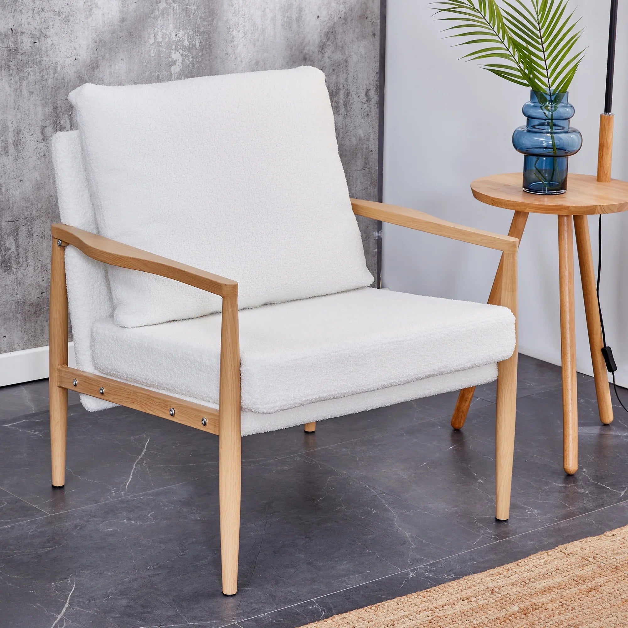 Modern Sofa Chair Set with Velvet Accent F365284