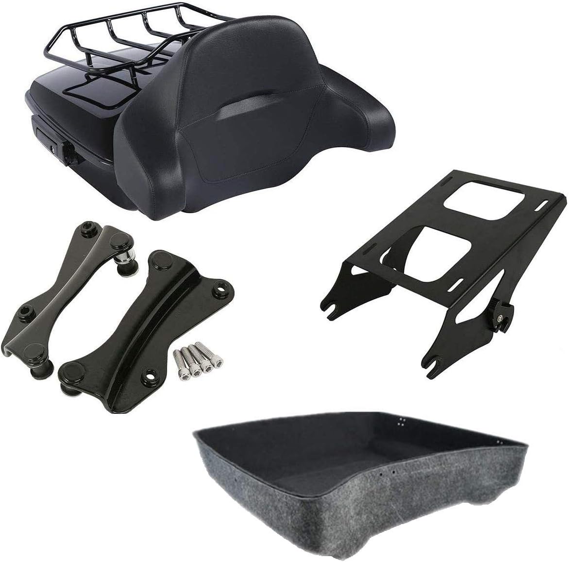 10.7" Tour Pack Trunk with Backrest Pad Mounting Rack J829759