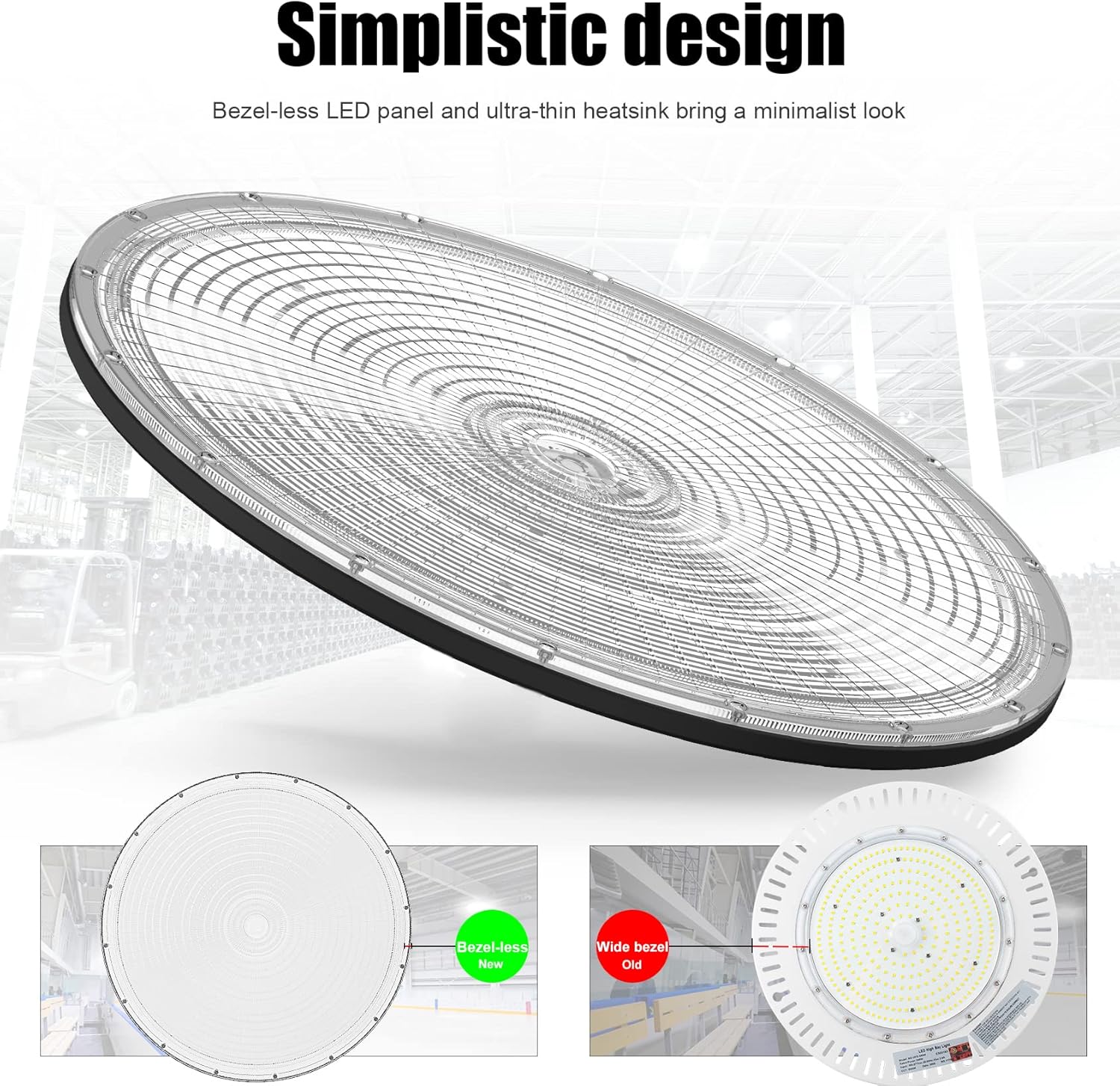 200W UFO LED High Bay Light with 110V Plug, 5000K Daylight A7378
