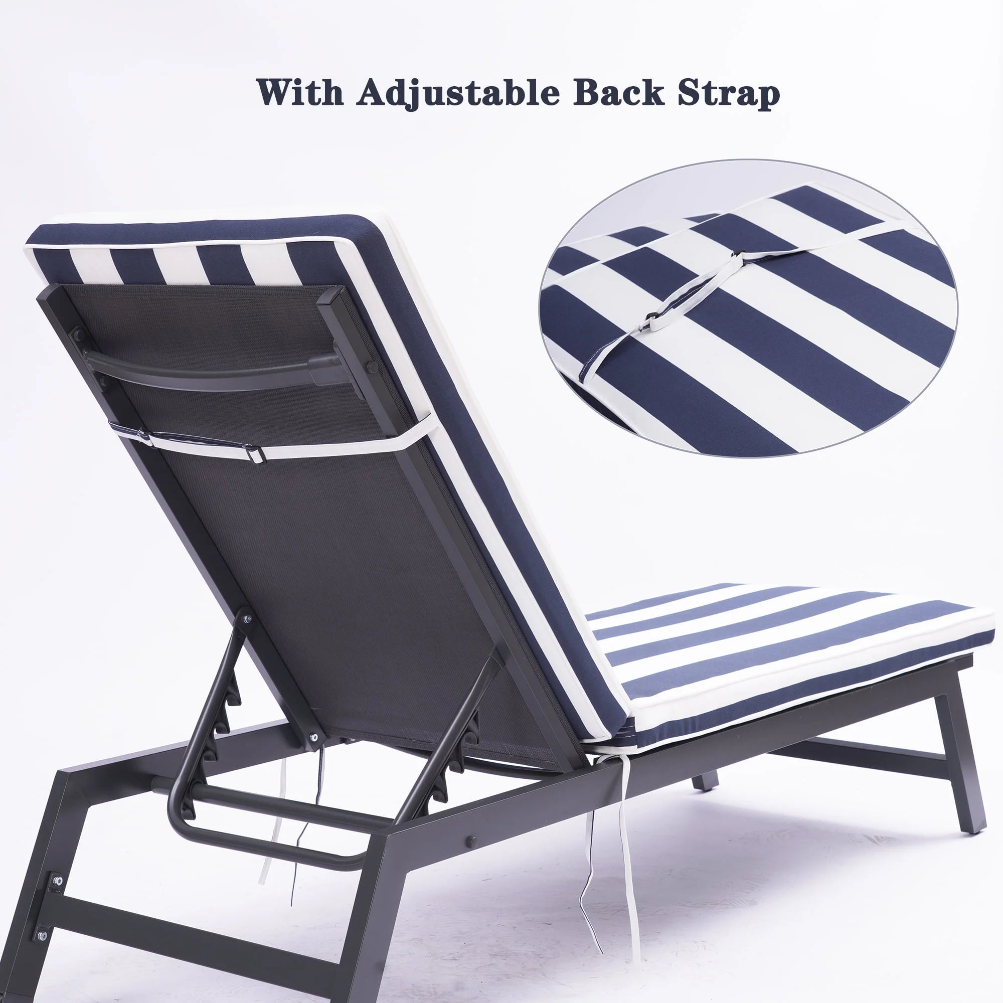 Blue Chaise Lounge Chair Cushion Replacement Seat Pad X182698