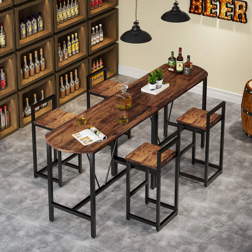 3-Piece Bar Table Set, 39.4 Marble White J9377