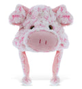Pink Pig Plush Animal Winter Hat with Ear Flaps J1875