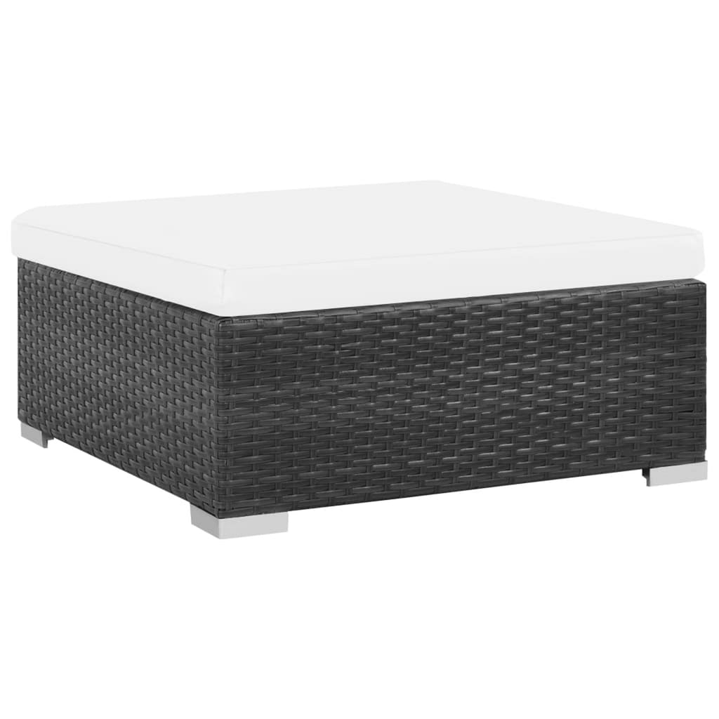 6 Piece White Cushioned Poly Rattan Outdoor Furniture Set R505