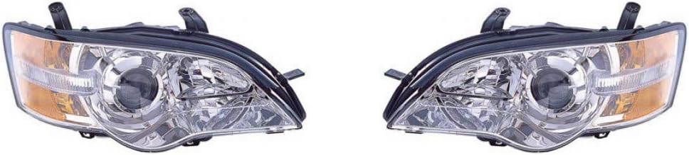 Chrome Headlight Assembly Pair for Subaru Legacy 2006 2007 K957779