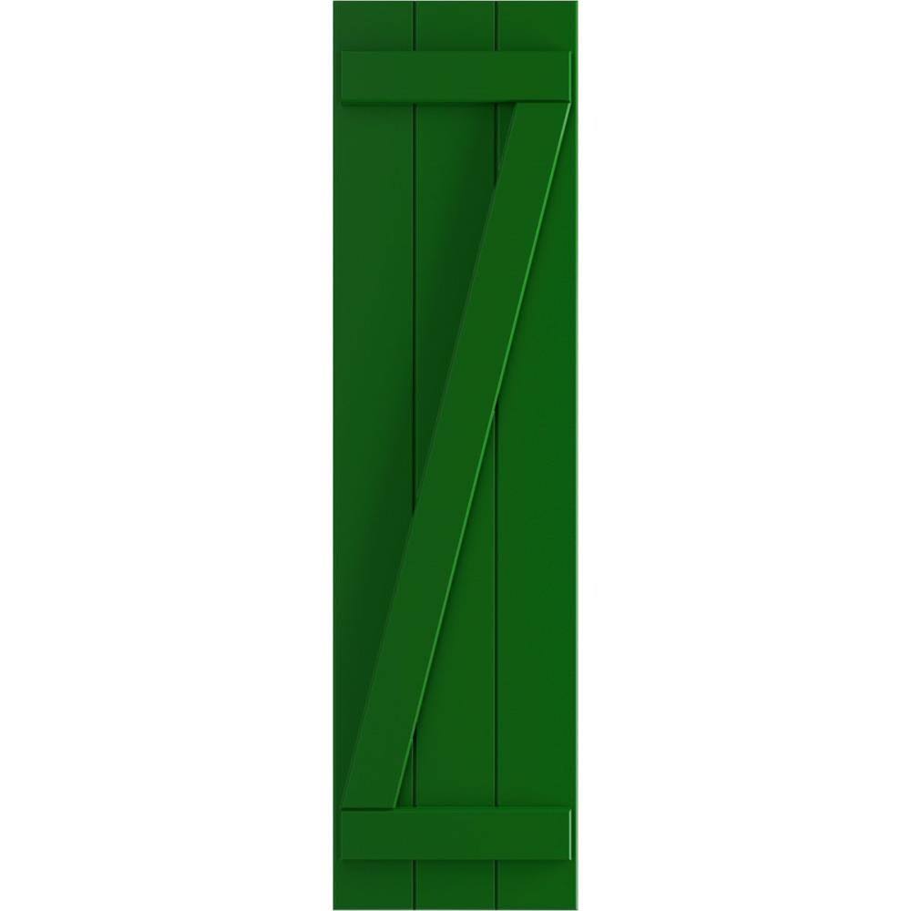 16 1/8x22W x 39x22H PVC Three Board Joined Board-n-Batten Shutters S766