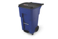 Blue Rectangular Rollout Trash Can J48434