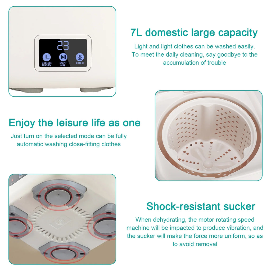 Mini Portable 7L Washing Machine U6607