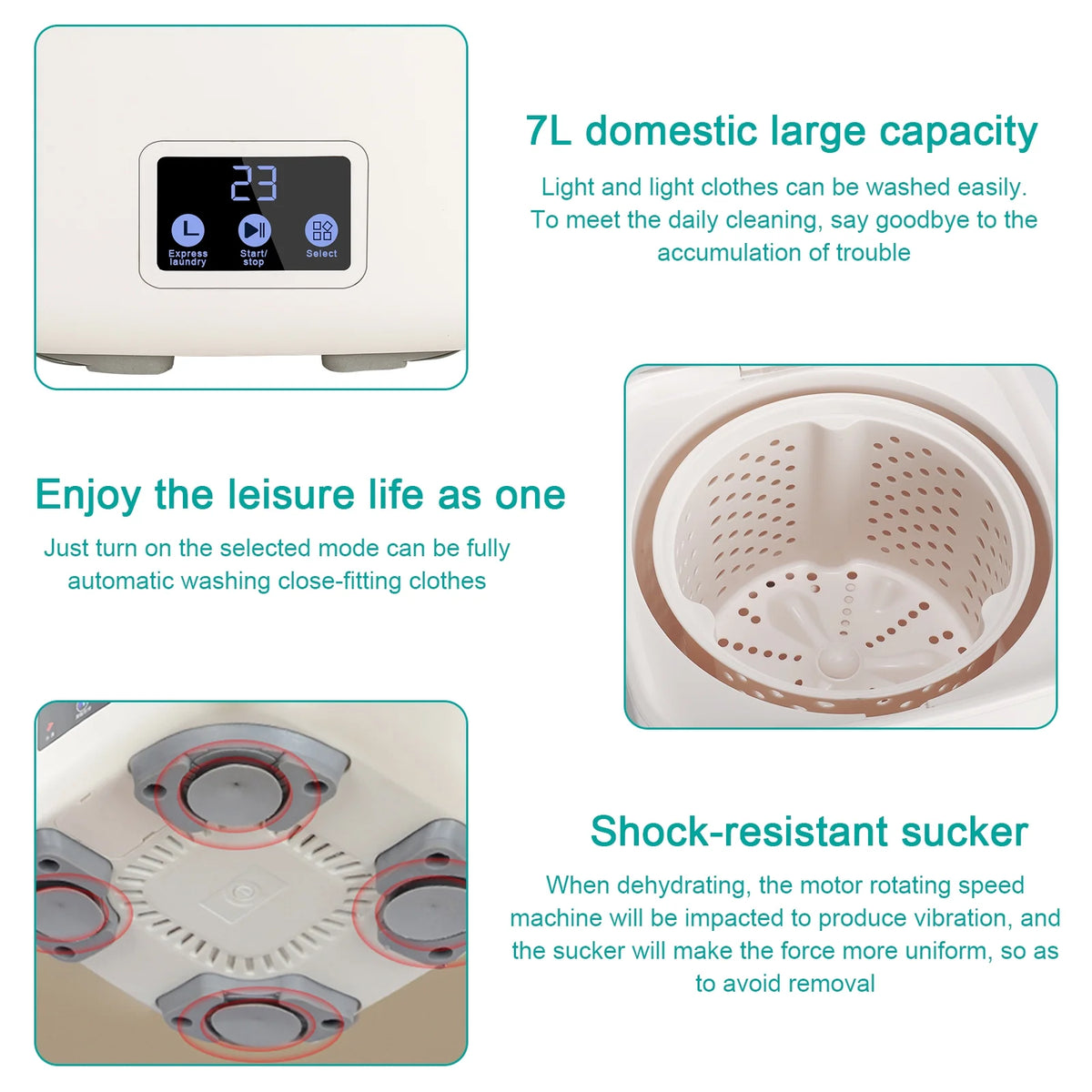 Mini Portable 7L Washing Machine U6607