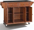 Solid Black Granite Top Kitchen Cart B700