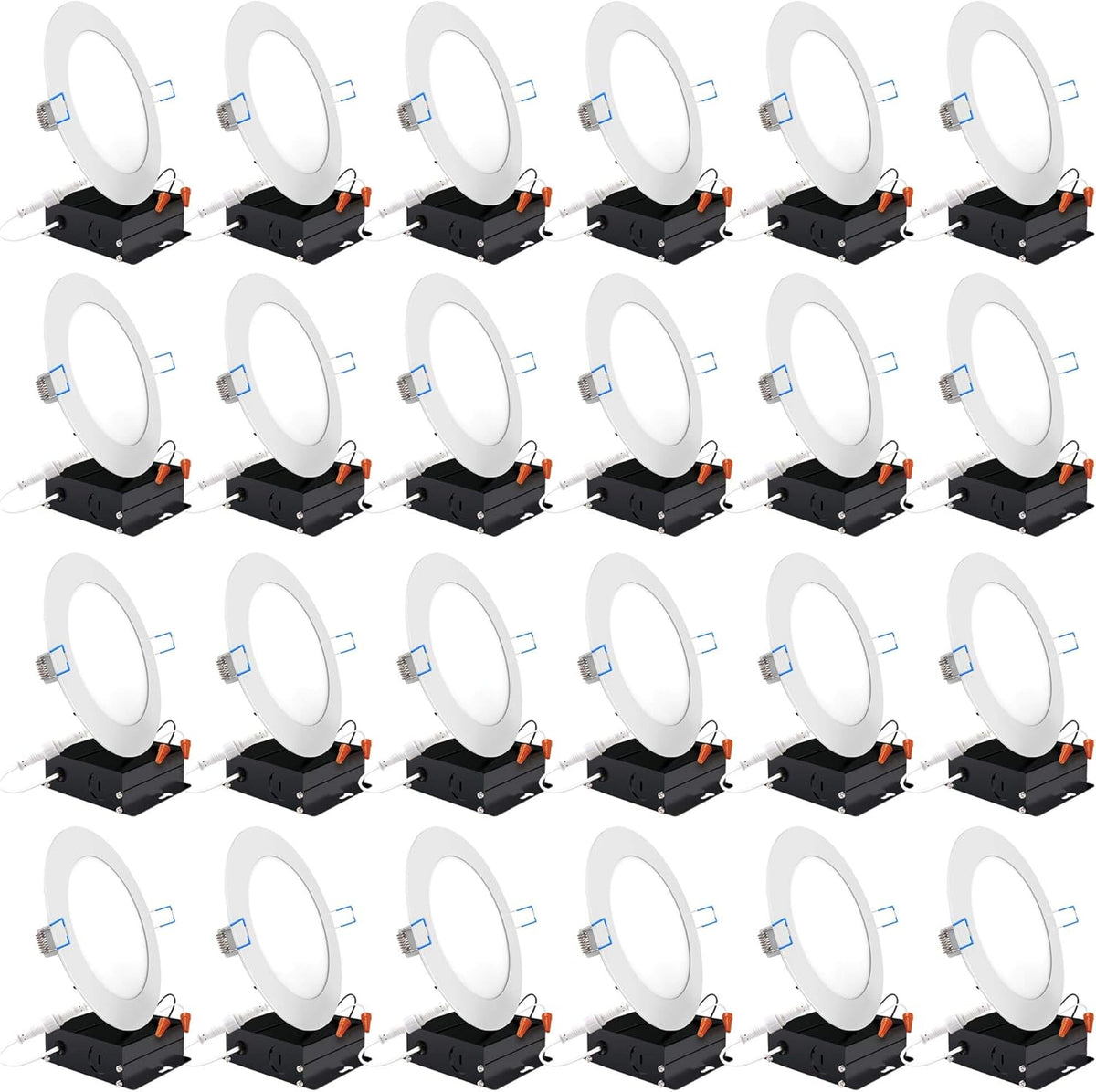 24 Pack 4 Inch Ultra Thin LED Recessed Ceiling Lights, 5000K Daylight, Dimmable 10W, 650 LM X977