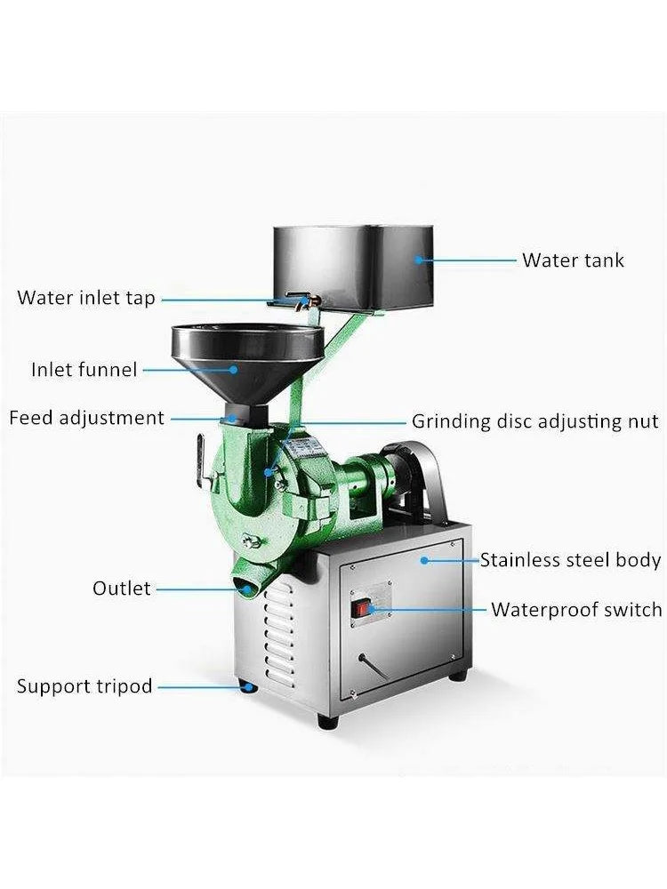 Electric Rice Soybean Grain Grinder Dry wet Dual Z80283