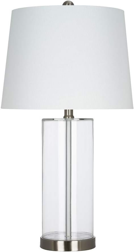 Clear Cylindrical Glass Table Lamp G280
