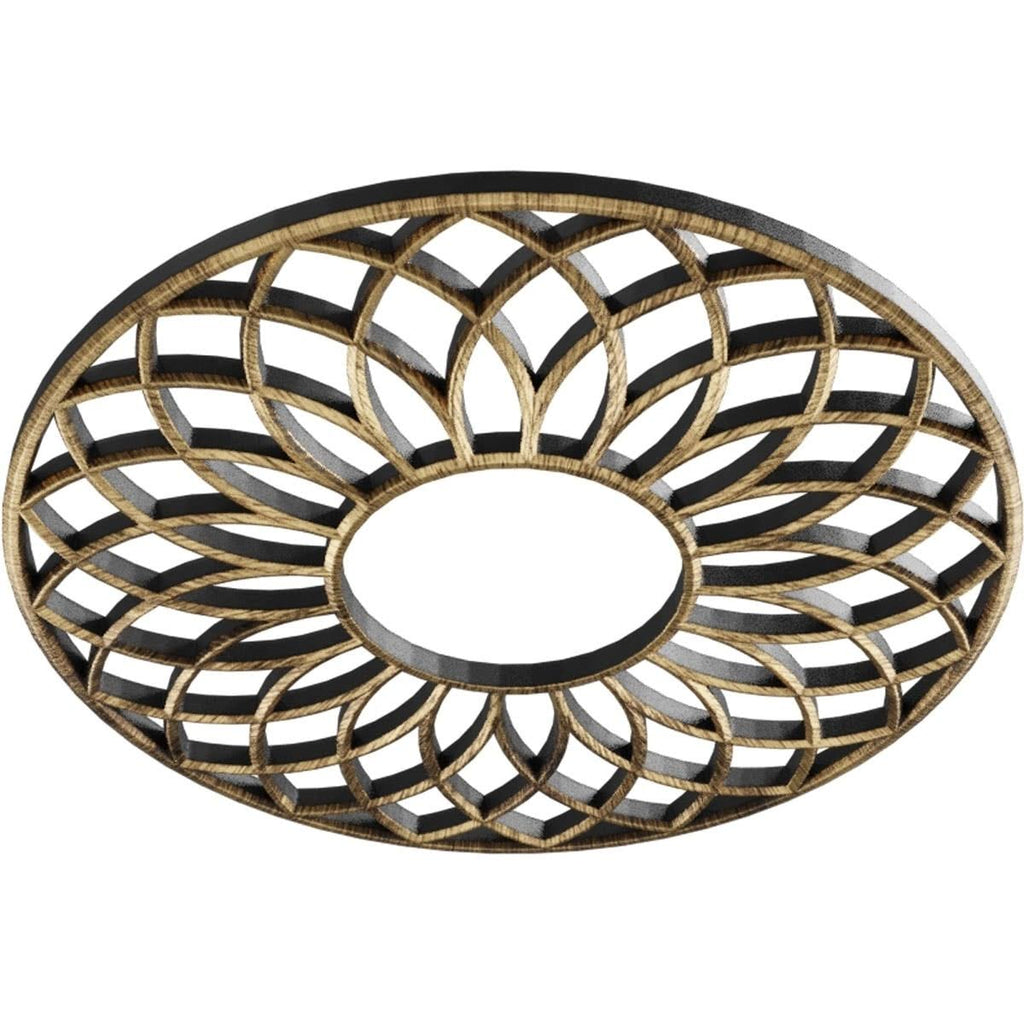 30x22OD x 10 1/4x22ID x 1x22P PVC Ceiling Medallion, Antiqued Pale Y75916