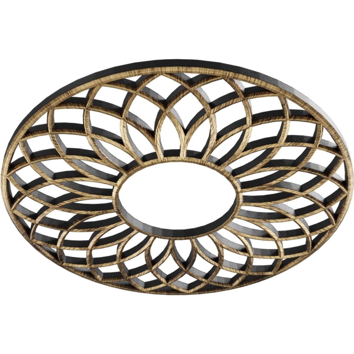30x22OD x 10 1/4x22ID x 1x22P PVC Ceiling Medallion, Antiqued Pale Y75916