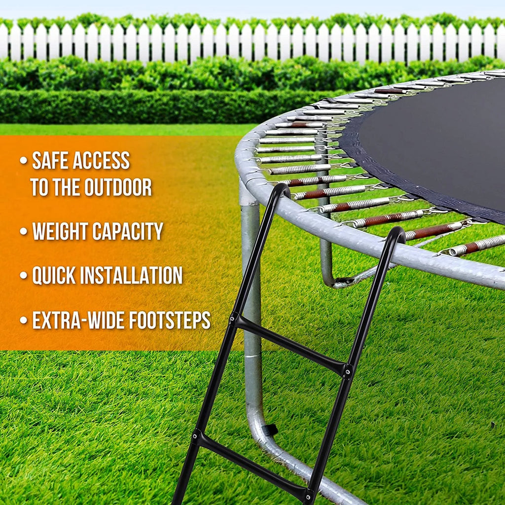 2 Step Galvanized Steel Trampoline Climbing Ladder M37605