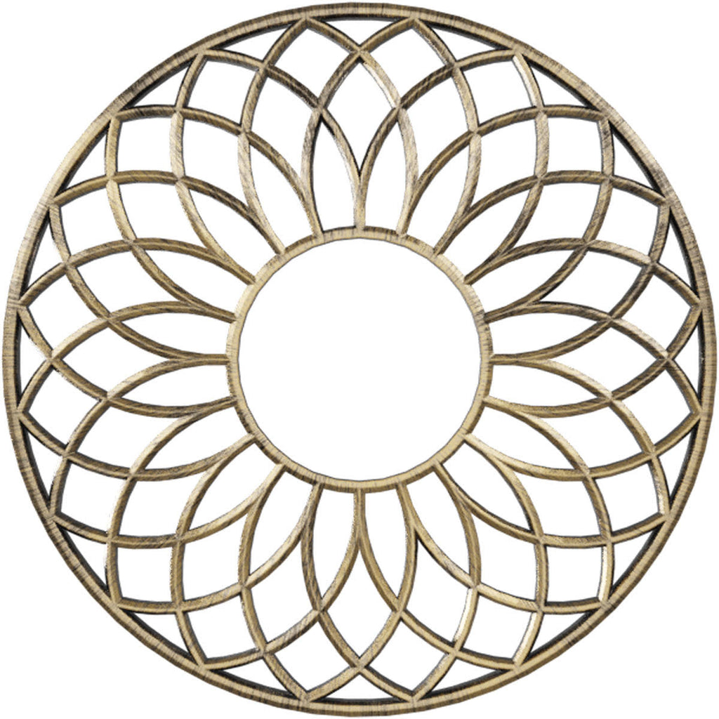 30x22OD x 10 1/4x22ID x 1x22P PVC Ceiling Medallion, Antiqued Pale Y75916