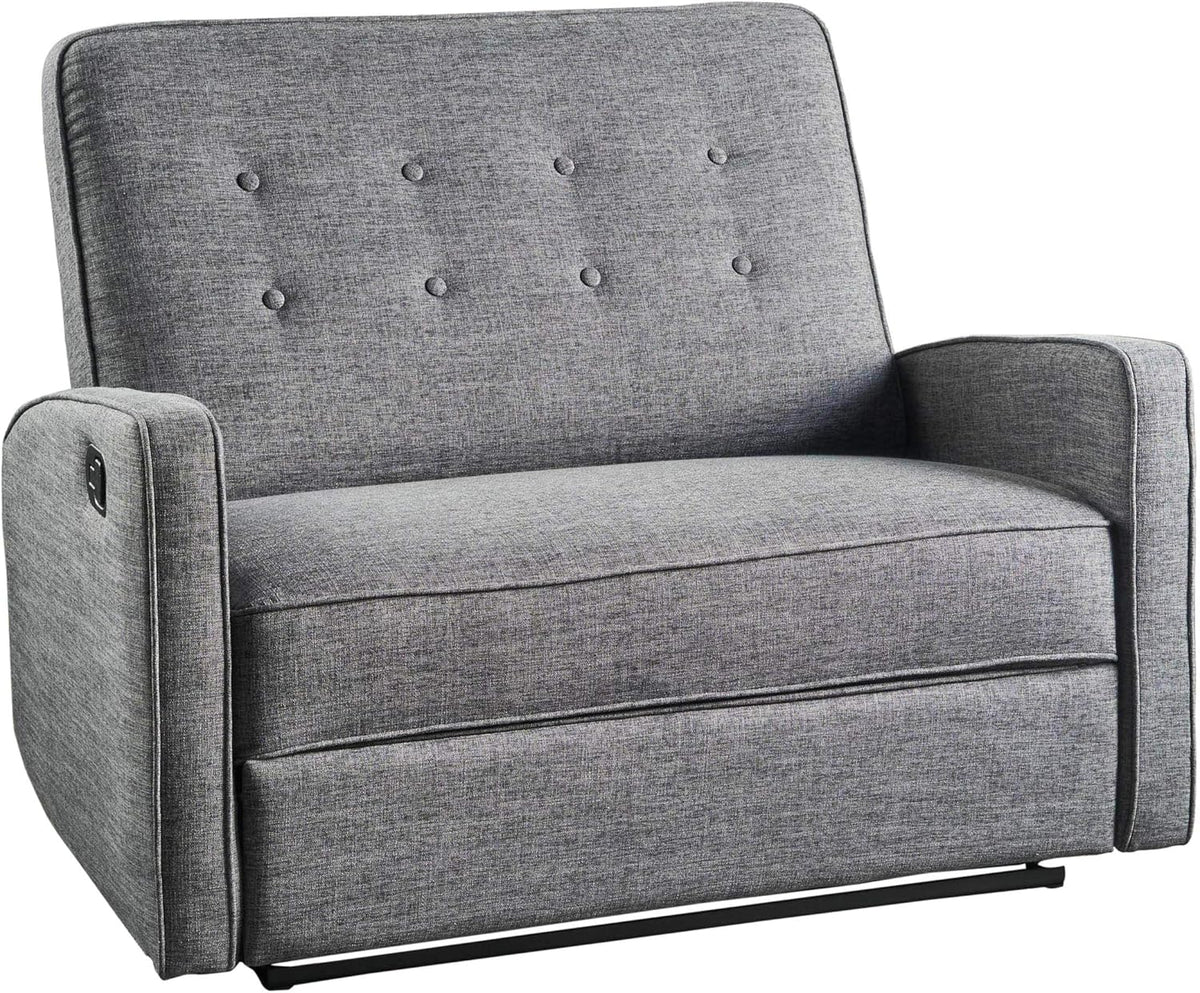 Reclining Loveseat Grey Black N617347