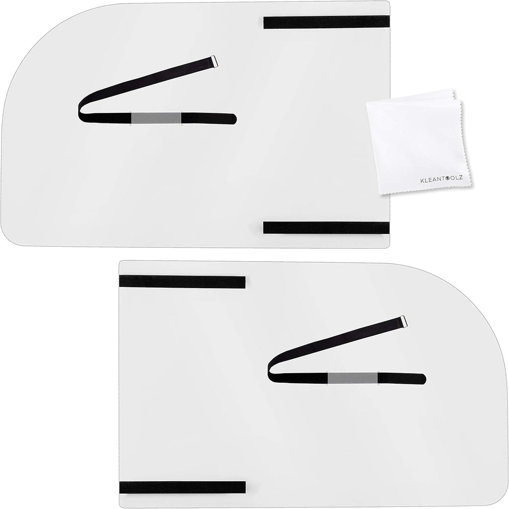 Adjustable Plexiglass Car Sneeze Guard Barrier with Microfiber Cloth W56216