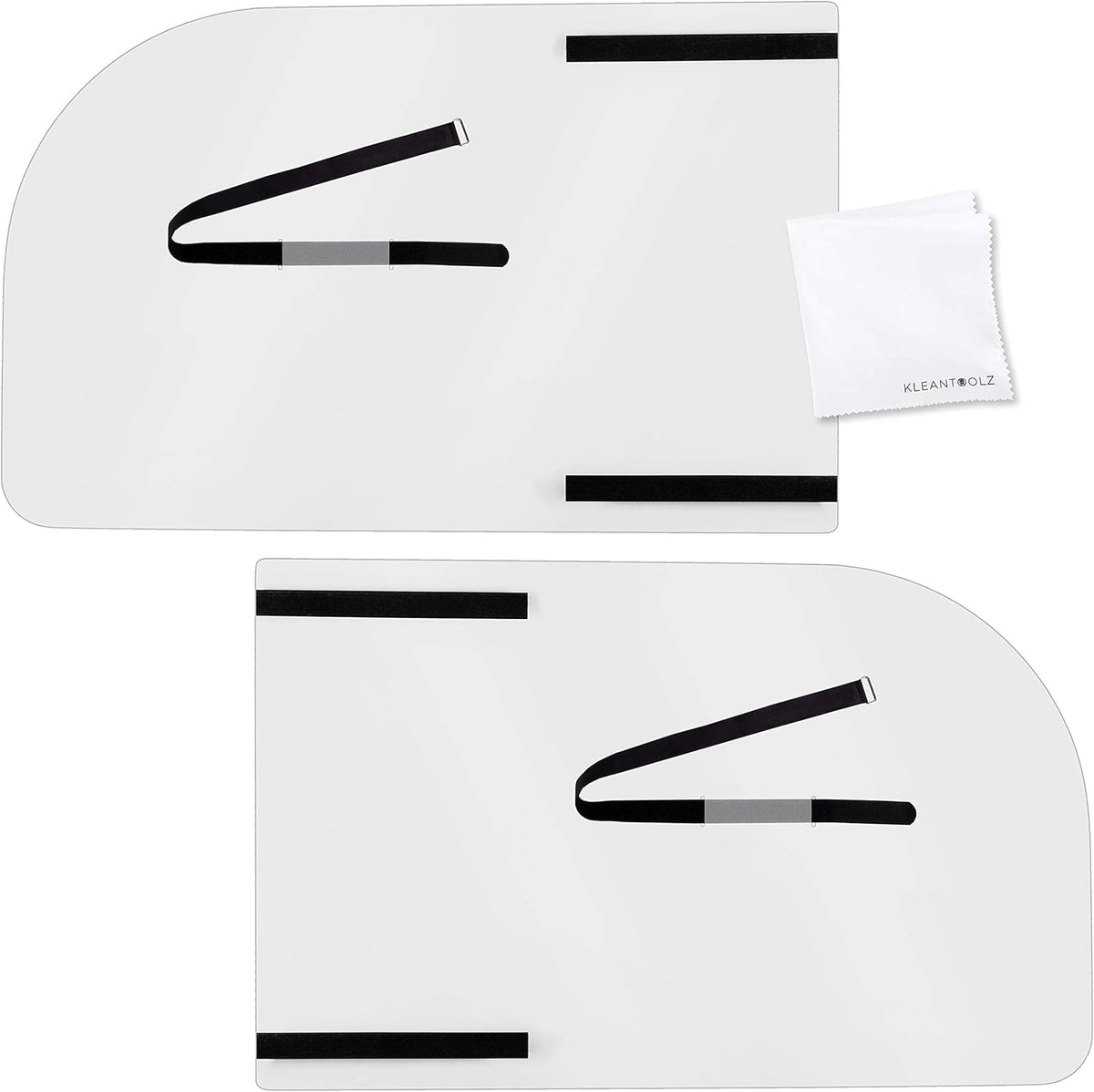 Adjustable Plexiglass Car Sneeze Guard Barrier with Microfiber Cloth W56216