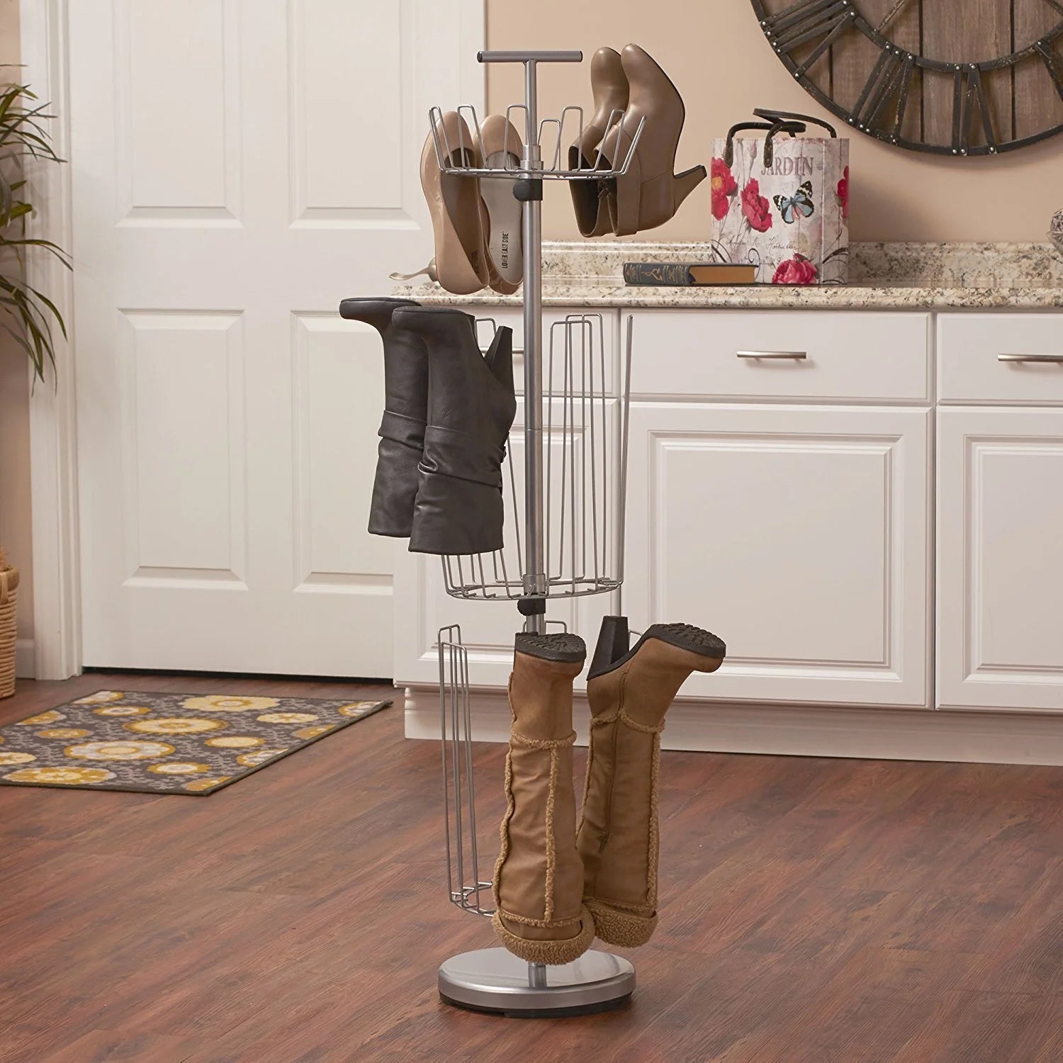 3-Tier Carousel Boot Tree Shoe Rack R379