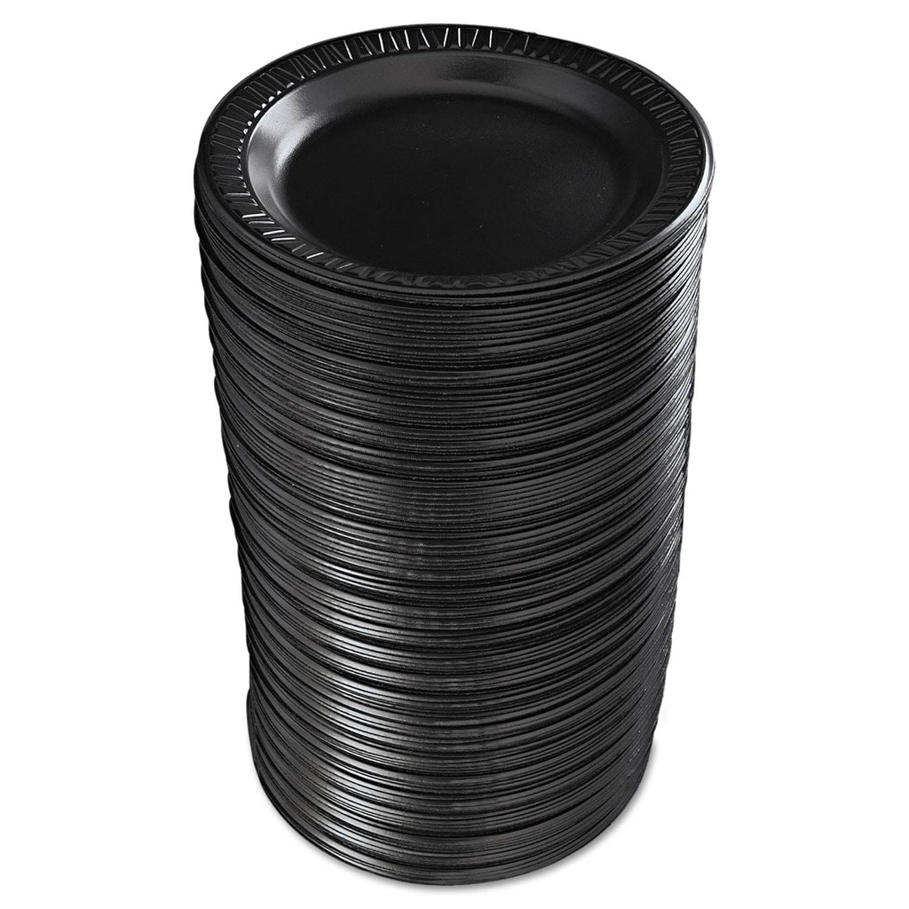 500 Count Black Laminated Foam Plate Z8069