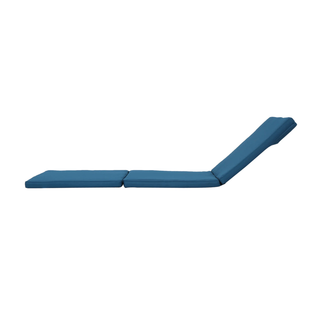 Blue Water Resistant Chaise Lounge Cushion, Set of 2 S102938